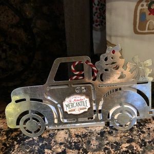 Galvanized Christmas Truck Ornament